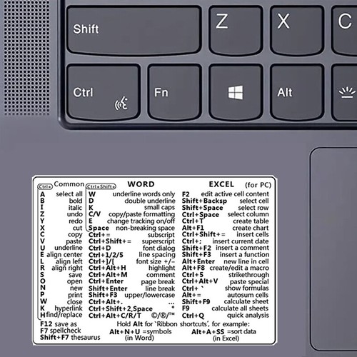 5Pcs Référence Clavier Raccourci Autocollant Adhésif pour Windows Ordinateur Portable Stickers - Photo 10/11