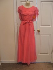 NWT VICTORIAN Teatime Bridemaid Stage halloween Pink Long Gown small 3-5