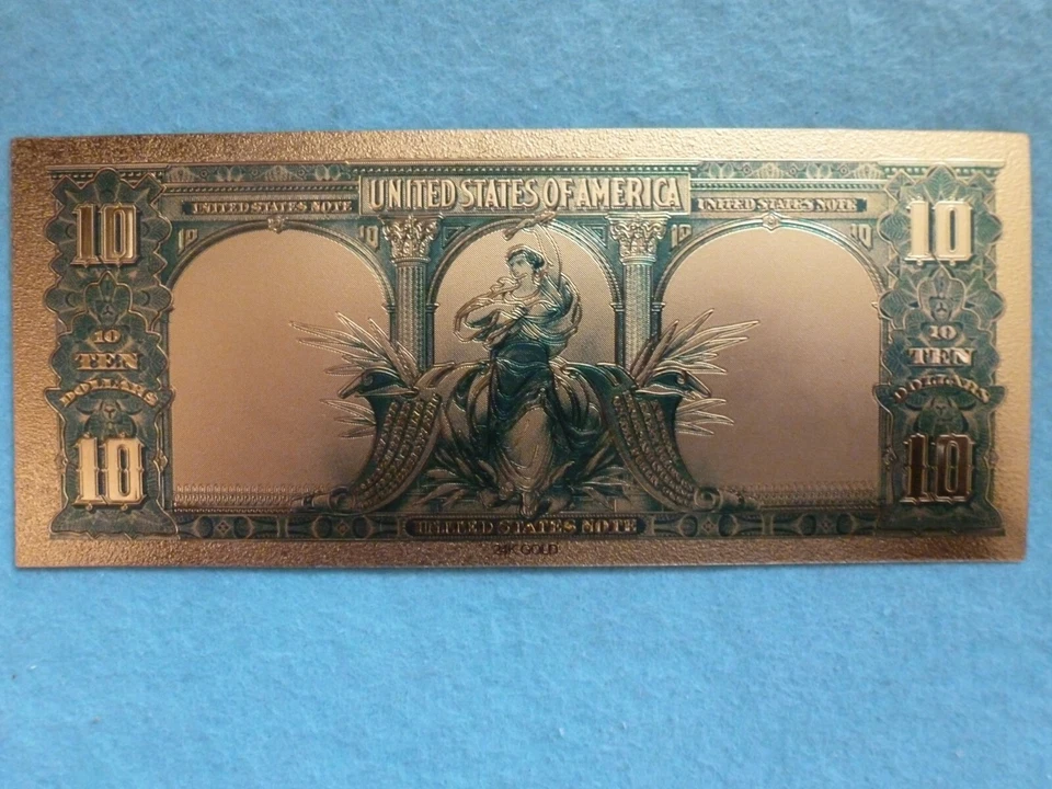 ,999 Gold leaf-colored Buffalo 10 Dollars.  - Image 2 of 2