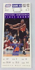 NBA 1996 Phoenix Suns Playoff Game A3 Phantom Basketball Ticket-First Round