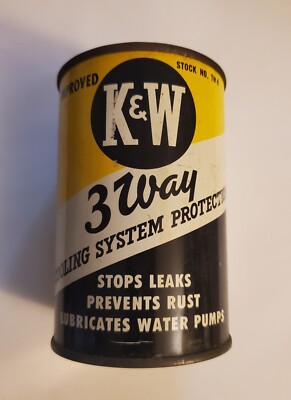 Vintage K&W 3 Way Cooling System Protection Automotive 8oz Can Never Used 