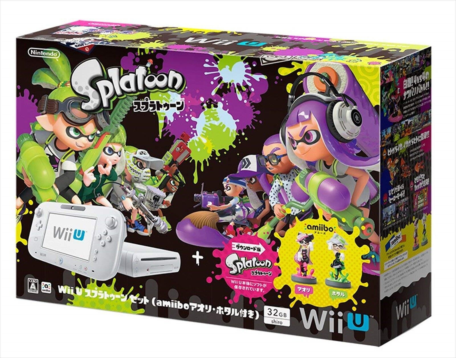 Nintendo Wii U Splatoon set with amiibo Aori & Hotaru JAPAN NEW | eBay