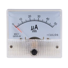 85C1 Analog Current Panel Meter DC 50uA Ammeter Ampere Tester Gauge 1 PCS