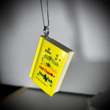 1.5" MINI DR SEUSS BOOK ORNAMENT christmas tree ONE FISH TWO FISH RED FISH BLUE