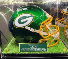Helmet Display Case Full Size Acrylic Mirrored Grass LED Light Riddell Football