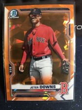 JETER DOWNS #BCP-169 Red Sox Prospect 2021 Bowman Chrome Sapphire ORANGE /75