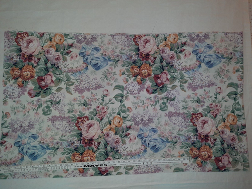 Vintage Ralph Lauren Allison Cutter Sheet Fabric Remnant 96" X 28” Crafting - Picture 8 of 10
