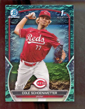 2023 Bowman Chrome Cole Schoenwetter 1st Lunar Crater Refractor /125 Reds