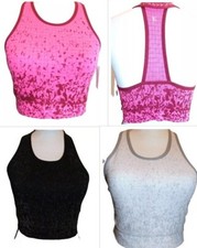 DANSKIN NOW T-Back Splatter Sports Bra, Sport Bra, Women's Bra, S, M, L, XL, XXL