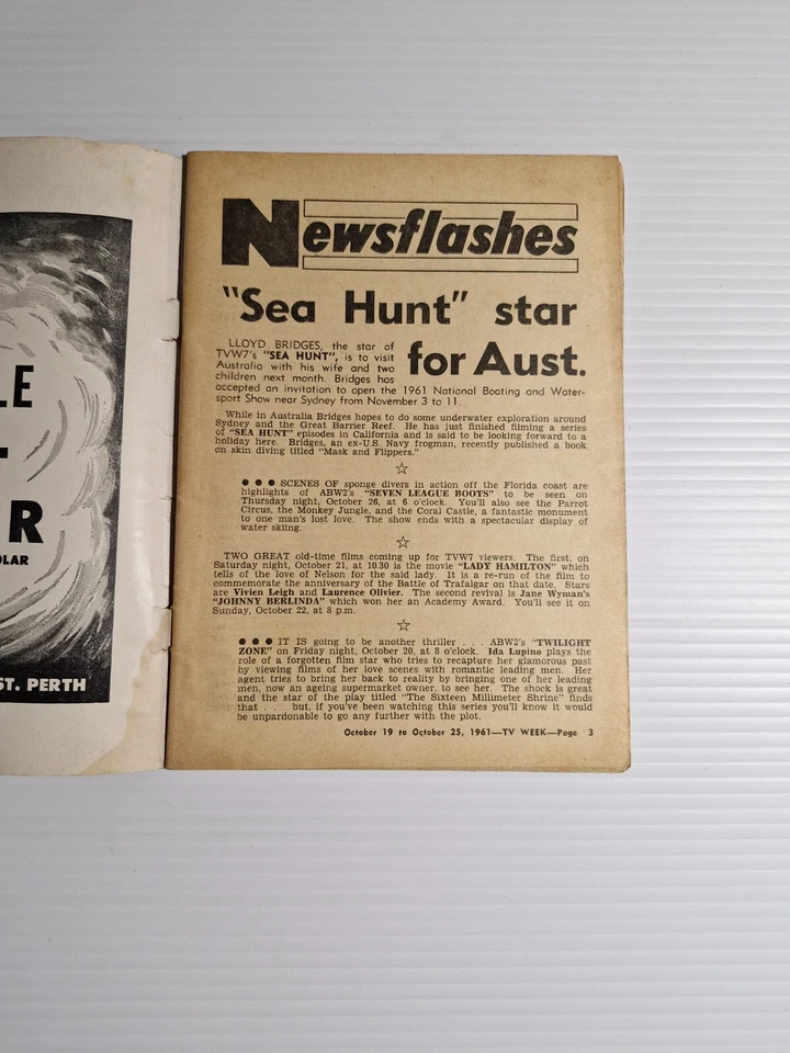 TV Week Perth October 19-25, 1961 Darlene Gillespie The Mickey Mouse Club Disney - Image 2 of 4