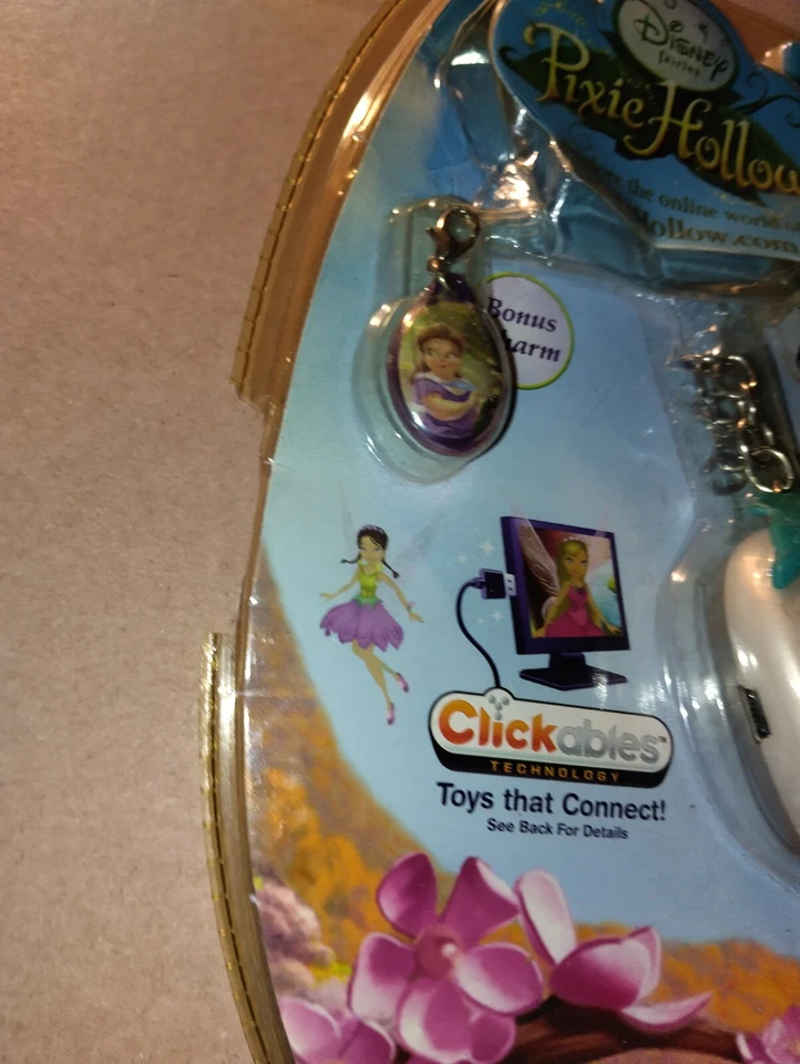 Disney Pixie Hollow Clickables Fairy Friendship Bracelet + Charm NEW in package - Image 2 of 3