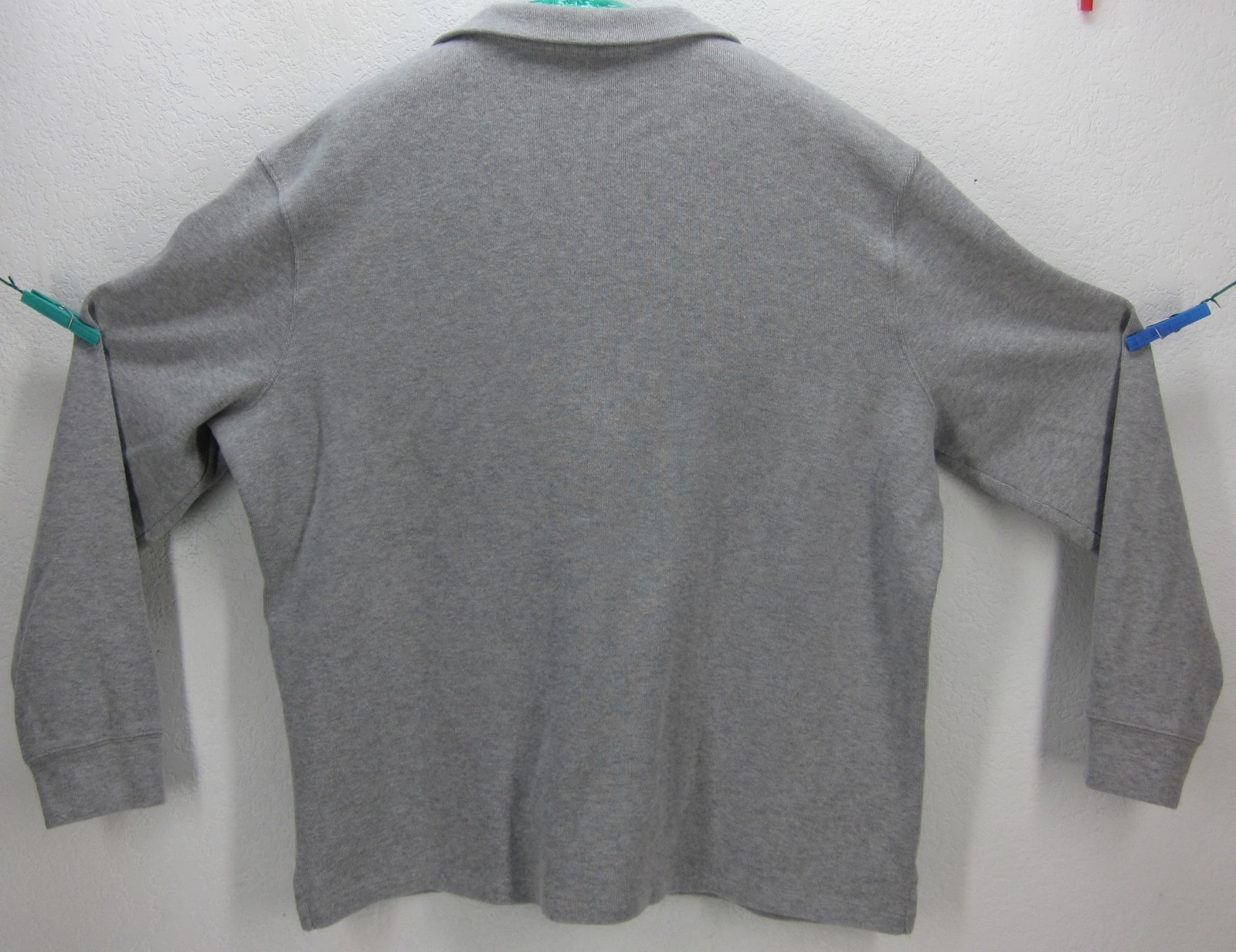 POLO RALPH LAUREN UOMO XXL 100% COTONE GRIGIO 1 4 ZIP FELPA LOGO PONY OTTIME CONDIZIONI