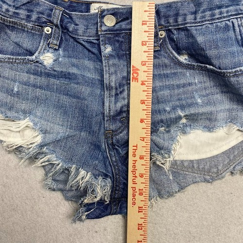 Abercrombie & Fitch High Rise Festival Short Cut Off Jean Shorts Women's Size 6 - Picture 3 of 7
