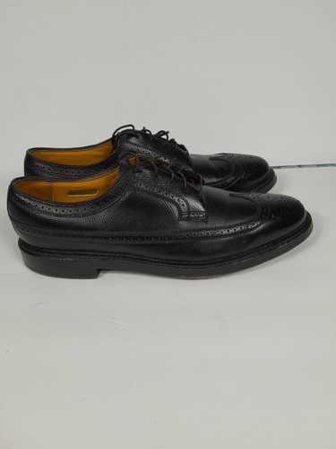 Vintage Florsheim Royal Imperial Wingtip Dress Shoe Men Sz 11 B Black - Picture 2 of 13