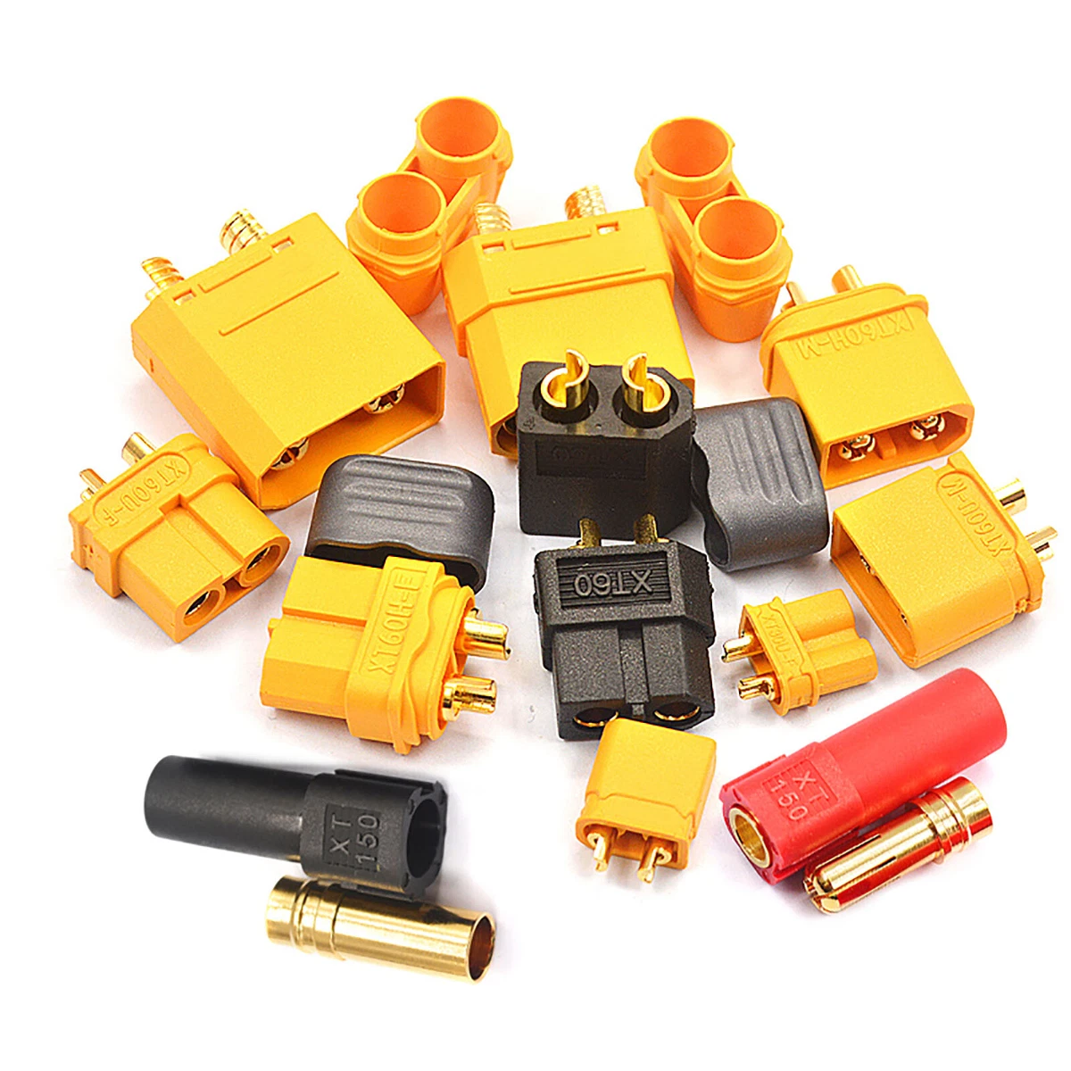 2 Pezzi Adattatore XT60 Maschio Femmina Senza Cavo – Connettori Placcati Oro Per RC Drone Auto Lipo
