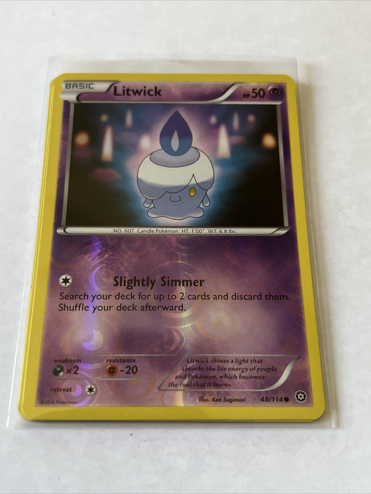 Pokemon TCG Litwick 48/114 XY: Steam Siege Reverse Holo X1