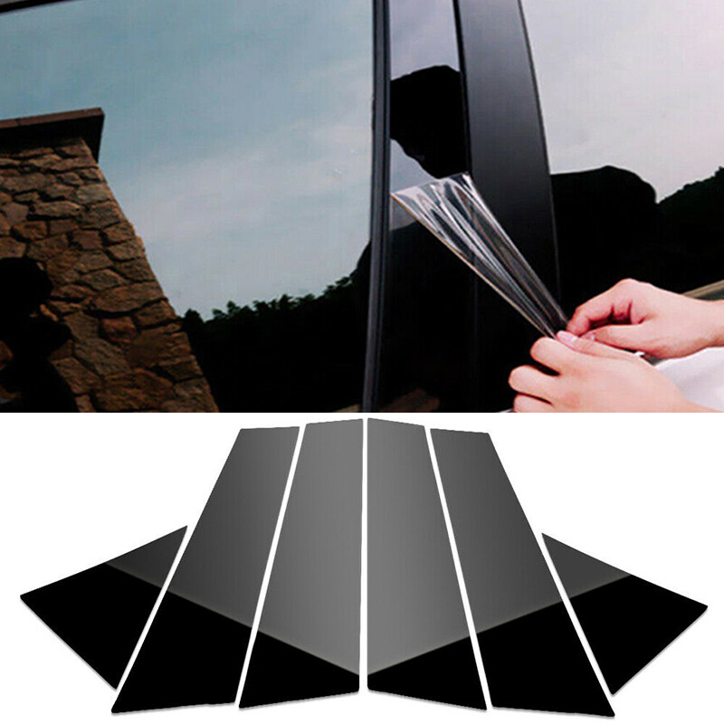 Black Pillar Trim for Chrysler 300C & Dodge Magnum 05-10 6pc Set Door Post