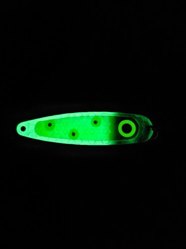 Glow UV Cosmic Blast Trolling Spoon for Fishing and Target SALMON TROUT WALLEYE - Picture 2 of 2