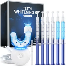 Fairywill Teeth Whitening Gel Kit Dental Bleaching Best Whitener Tray LED Light