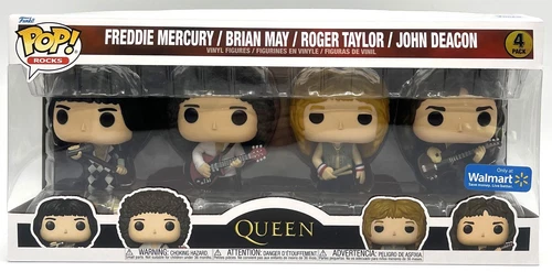 Funko Pop! Rocks Queen Freddie Brian Roger John 4 Pack Walmart Exclusive