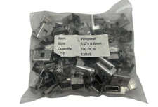 Bag of 100 - 304 Stainless Steel Wing Seal 1/2" x 0.8mm Silver