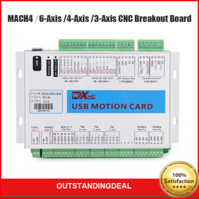 MACH4 3/4/6-Axis CNC Breakout Board 2000KHz USB Motion Card for Engravers ot25