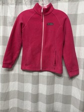 Columbia Fleece Pink Full Zip Up Jacket Size Youth Medium 10/12