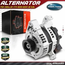 Alternator for Cadillac CTS 2003-2004 V6 3.2L 130A 12V Clockwise 6-Groove Pulley