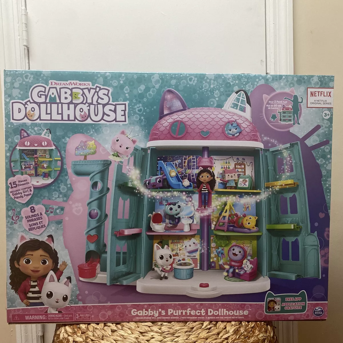  Gabby's Dollhouse, Purrfect Dollhouse with 15 Pieces