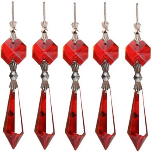 20Pcs 38mm Crystal colorful Pendants Lamp Icicle Prisms Parts Hanging Chandelier - Picture 19 of 19
