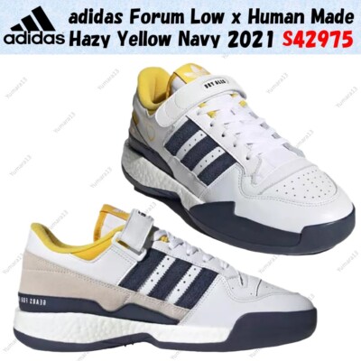 adidas Forum Low x Human Made Hazy Yellow Navy 2021 S42975 Men's Size