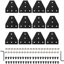 12pcs 80/20 5-Hole Joining Plate Bracket for 2020 Aluminum Extrusion with Screws