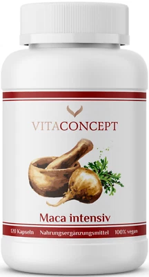 Maca intensiv I 10000 mg pro Kapsel I 180 Kapseln I Top Dosierung I VITACONCEPT