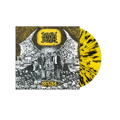 Napalm Death 'Scum' Yellow / Black Splatter Vinyl - NEW