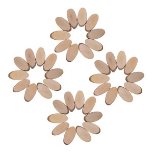 40pcs Oval Log Slices Discs Wooden Wood Pieces Crafts Centerpieces Wedding Decor Ebay