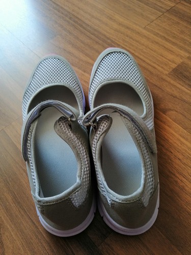 Federleichte Damen Ballerinas * Klettverschl. * Größe 37,5 * Pastellgrau * NEU * - Bild 6 von 10