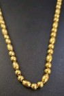 14k stamped:  Authenticated 22k Gold Ball Beads; 22k Gold Beaded Ball Necklace — photo 8