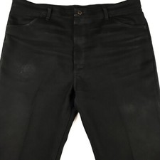 Wrangler 82BK WRANCHER dress Pants Measure 42 x 32 Polyester Dress Jeans BLACK