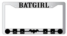 Batgirl Chrome  License Plate Frame DC