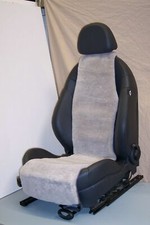 Mini Cooper Sheepskin Seat Covers Inserts-light Grey Only -one Pair