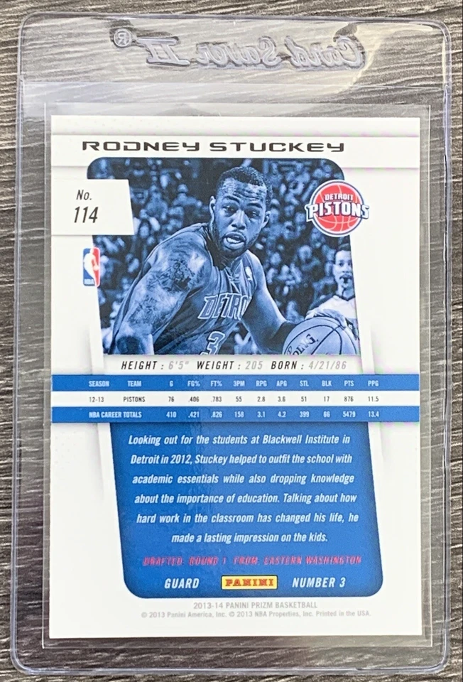 2013-14 Panini Prizm #114 RODNEY STUCKEY 🏀 Detroit Pistons 🏀FREE SHIPPING🏀 - Image 4 of 4