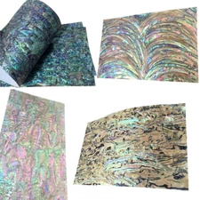 4Kinds Abalone Shell Veneer Sheet Adhesive Sticker Flexible Bendable Shine US