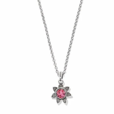 NWTag Brighton EVERBLOOM SUNFLOWER Necklace October Rose Pink Crystal MSRP $68
