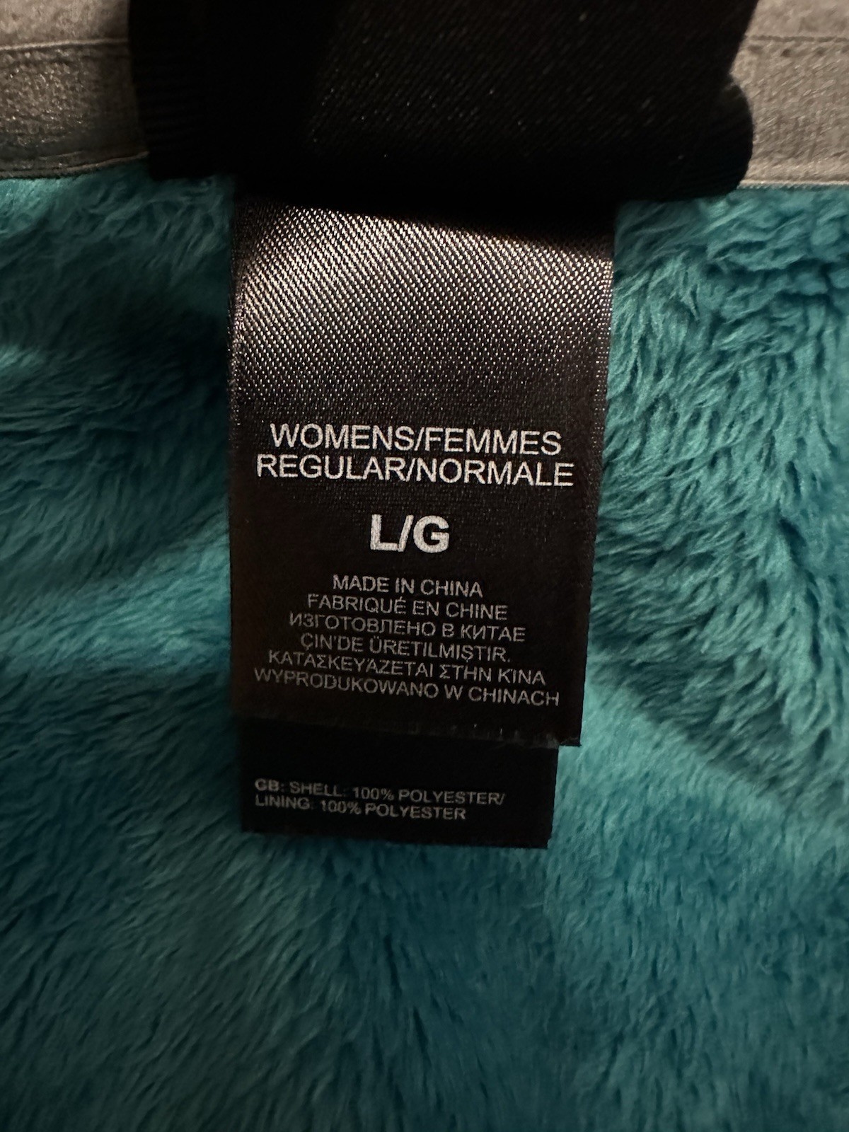 The North Face Jacket Womens L Teal Osito Fleece Full Zip Plush Embroidered Logo