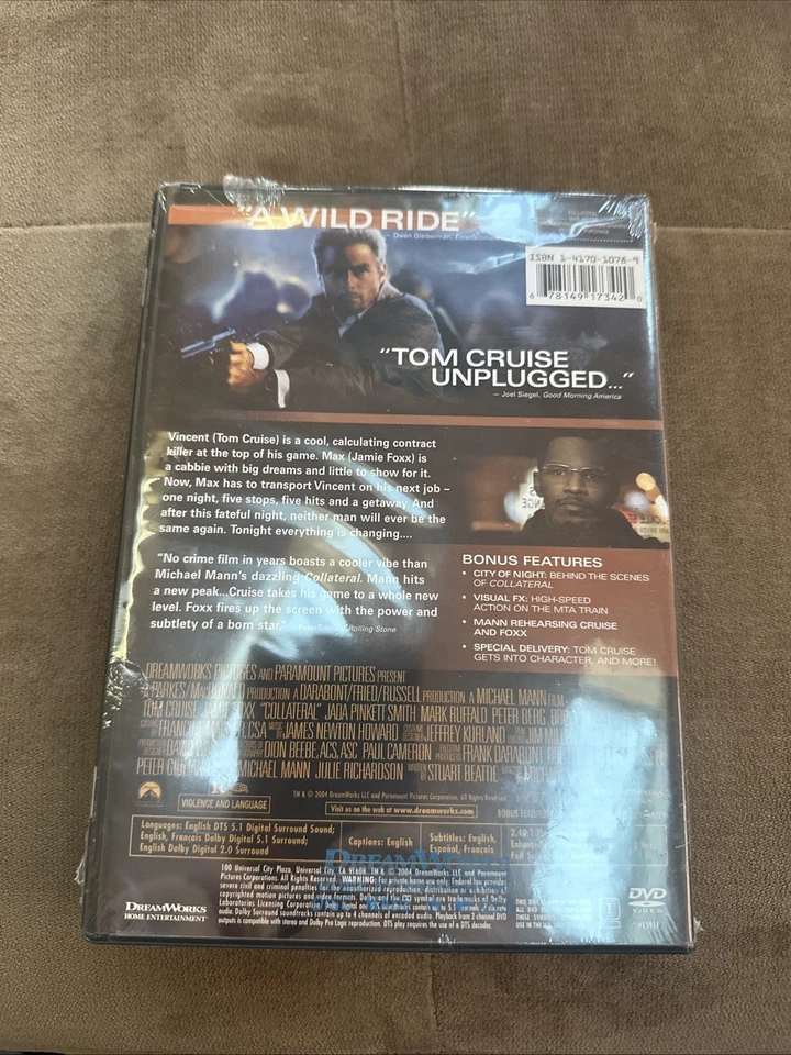 Collateral (DVD, 2004) Tom Cruise - New, Sealed Foto 3 de 3