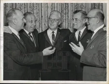 1965 Press Photo Rensselaer County Sheriff Harold E. Harriman with Colleagues