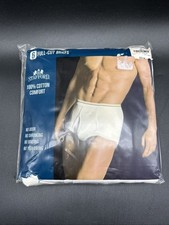 VTG Stafford 6 Pack White 100 Cotton Full Cut Classic Briefs 42 Read 2 Vintage