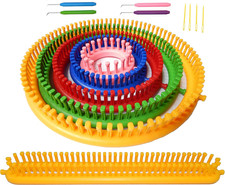 round Knitting Loom Set Long Knitting Board Weave Loom Craft Yarn Kit DIY Tool C