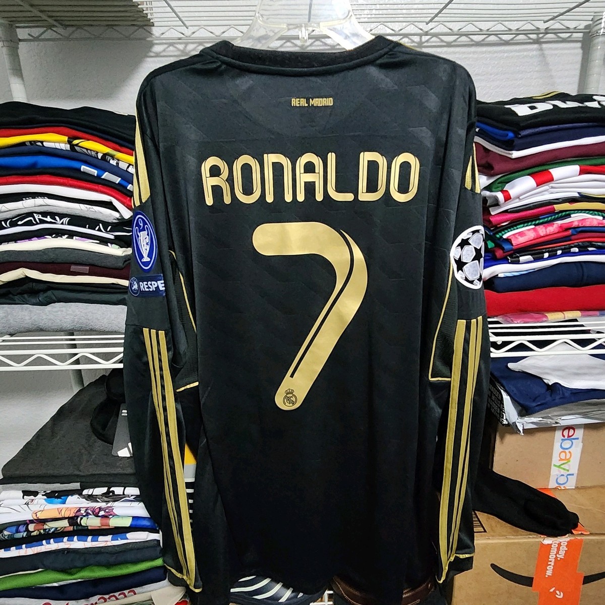 Cristiano Ronaldo Real Madrid 2011/2012 Away Long Sleeve Jersey Sz
