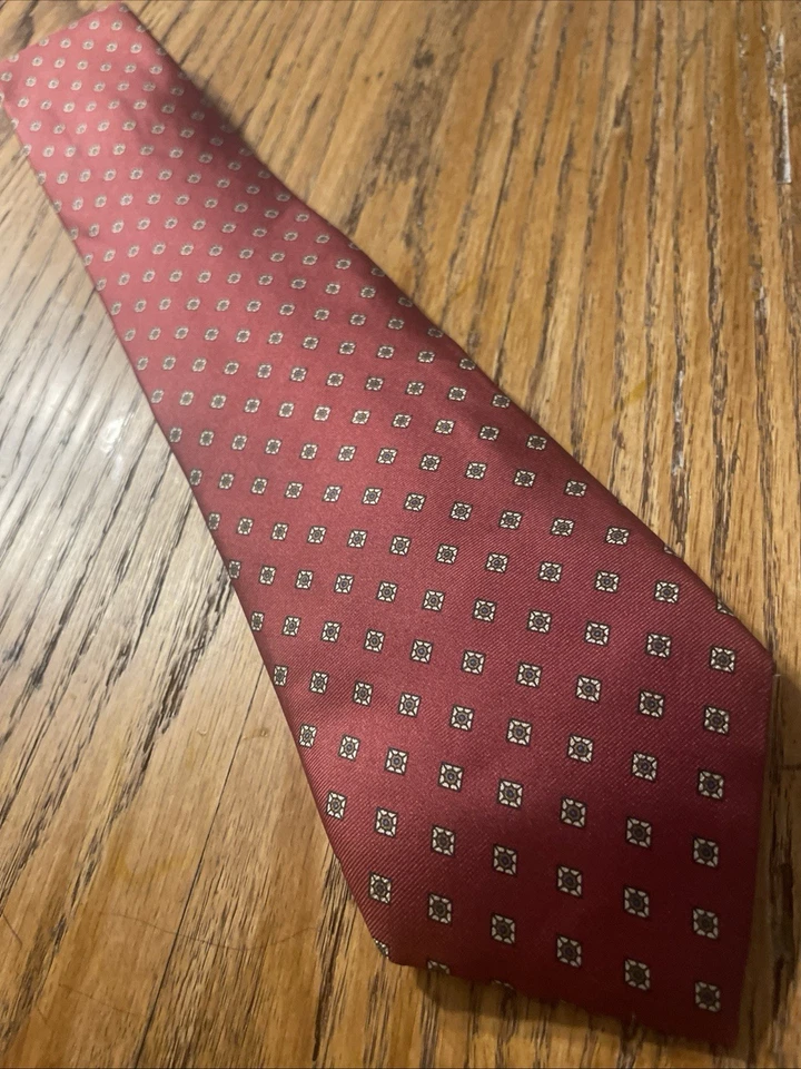 Corbata vintage usada en excelente estado Dean’s Silk Foulard hecha en EE. UU. para hombre Foto 2 de 4